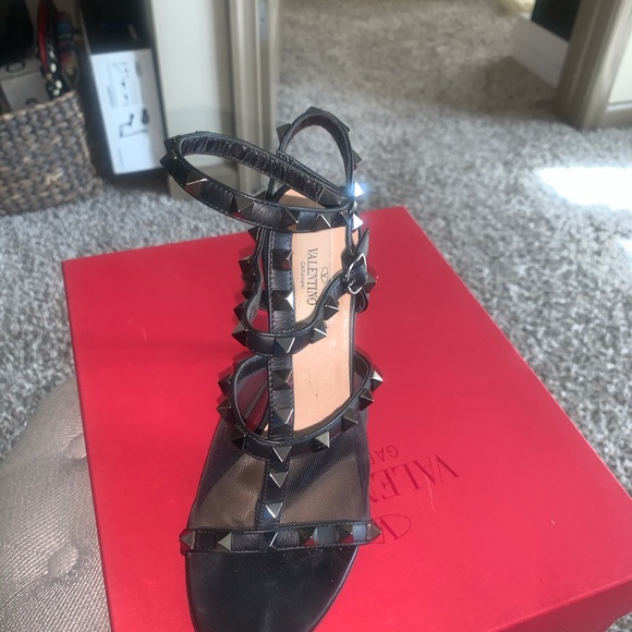 Valentino Shoes Rockstud Mesh Stud Stiletto Sandal - Picture 11 of 14